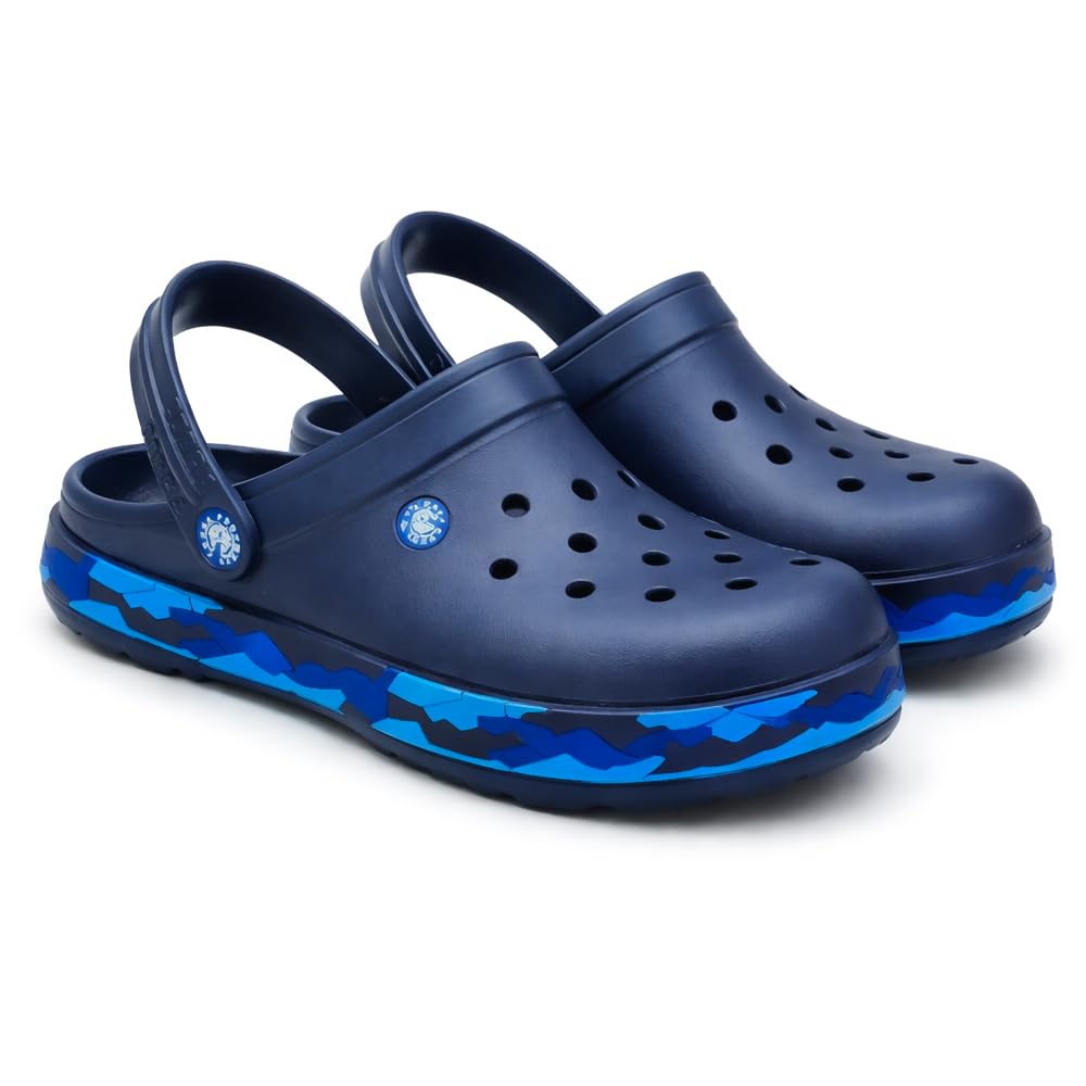 Men's Comfort Clogs with Heel Strap, Lightweight Breathable Clog for Daily Home & Outdoor Use (Black - 42)