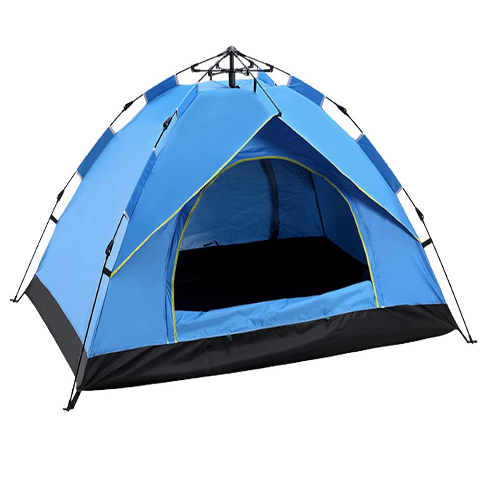 Outdoor Double 3-4 Person Tent Spring-Type Quick-Opening Sunscreen Camping Tent for Travel, Hiking, Picnic, Easy To Install