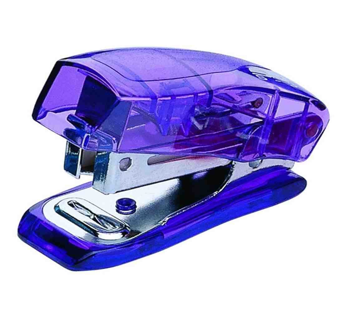 STD CS-3t Front Loading Mini Metal Stapler with 20 Sheets and Stapler Box (24/6-26/6) - Purple