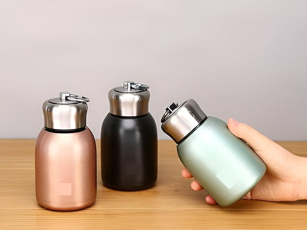 Thermal Mug - 200ml - Stainless Steel - Mini Flask Perfect for Hot and Cold Drinks, Leakproof Travel Mug Perfect for Coffee and Other Drinks (3 Pack)