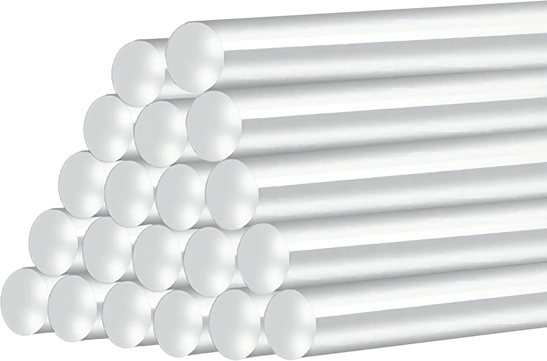 Hot Glue Gun Sticks 11 * 200mm - Clear Adhesive Sticks for Trigger Style Hot Glue Gun - Thick and Thin - Transparent High Bond Strength for DIY, Crafts, Repairs (Thick - 24 pieces)