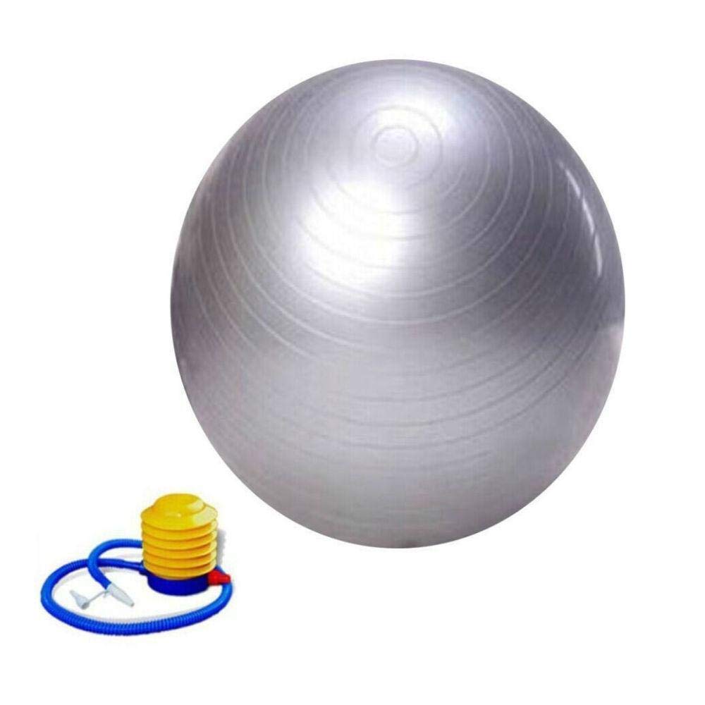 Exercise Gym Yoga Ball Swiss Fitness Pregnancy Birthing Anti Burst Balls 95cm Silver