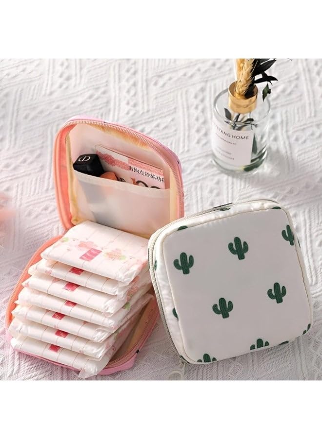 Portable Sanitary Pad Storage Bag, Waterproof Zipper Case for Women, Plastic, 50 Grams