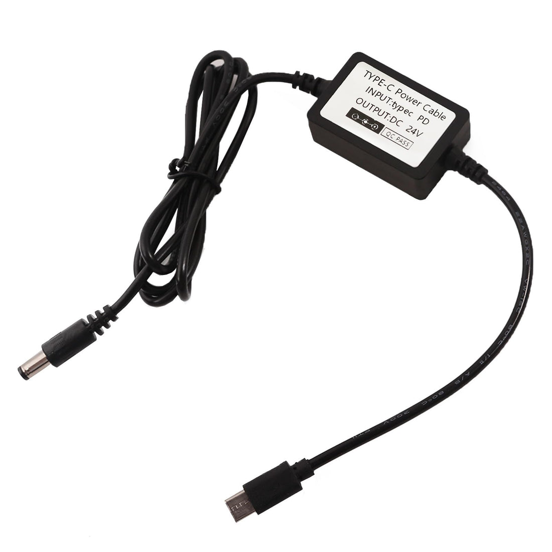 1PC USB C to DC 24V Power Cable 5.5x2.1mm PD 3A Fast Charging for Camera LED Light 3D Printer