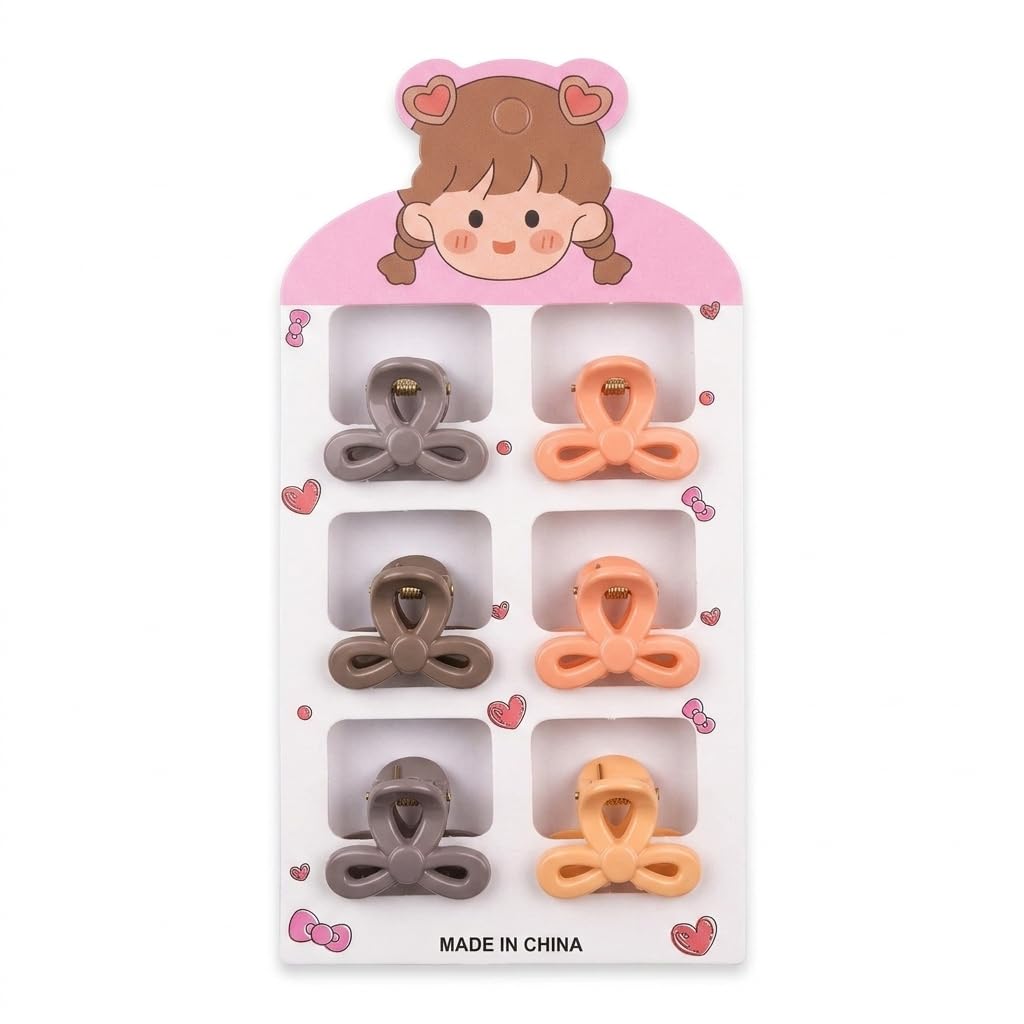 Catch Up Hair Claw Clips Set for Women & Girls – 6 Pieces Stylish Hair Clips, Strong Hold Non-Slip Design, Lightweight Durable Hair Accessories for Daily Styling & Casual Wear