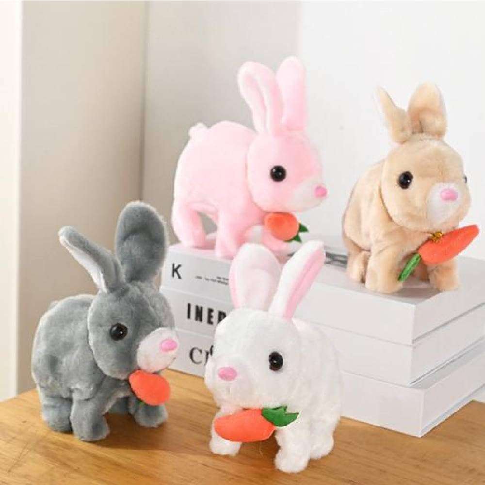 Naughty Bunny Run Behind Your Baby And Make A Sound Fun Toy For Unisex Children Contains (Rose)