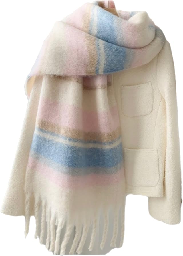1pc Sweet & Fashionable Cute Mallard Print Premium Vibe Scarf, Warm & Soft Faux Cashmere, Suitable For Daily, Commute, Outdoor, Home, Trendy Accessory For Women