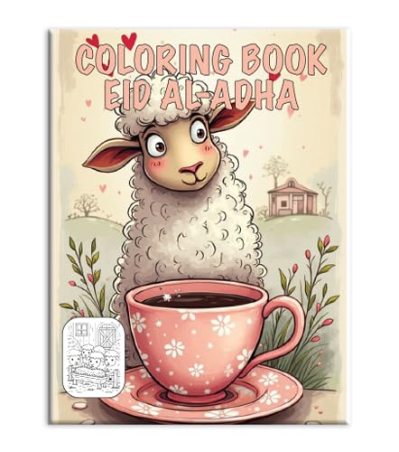 Coloring Book Eid Al-Adha, Islamic Holiday Theme,