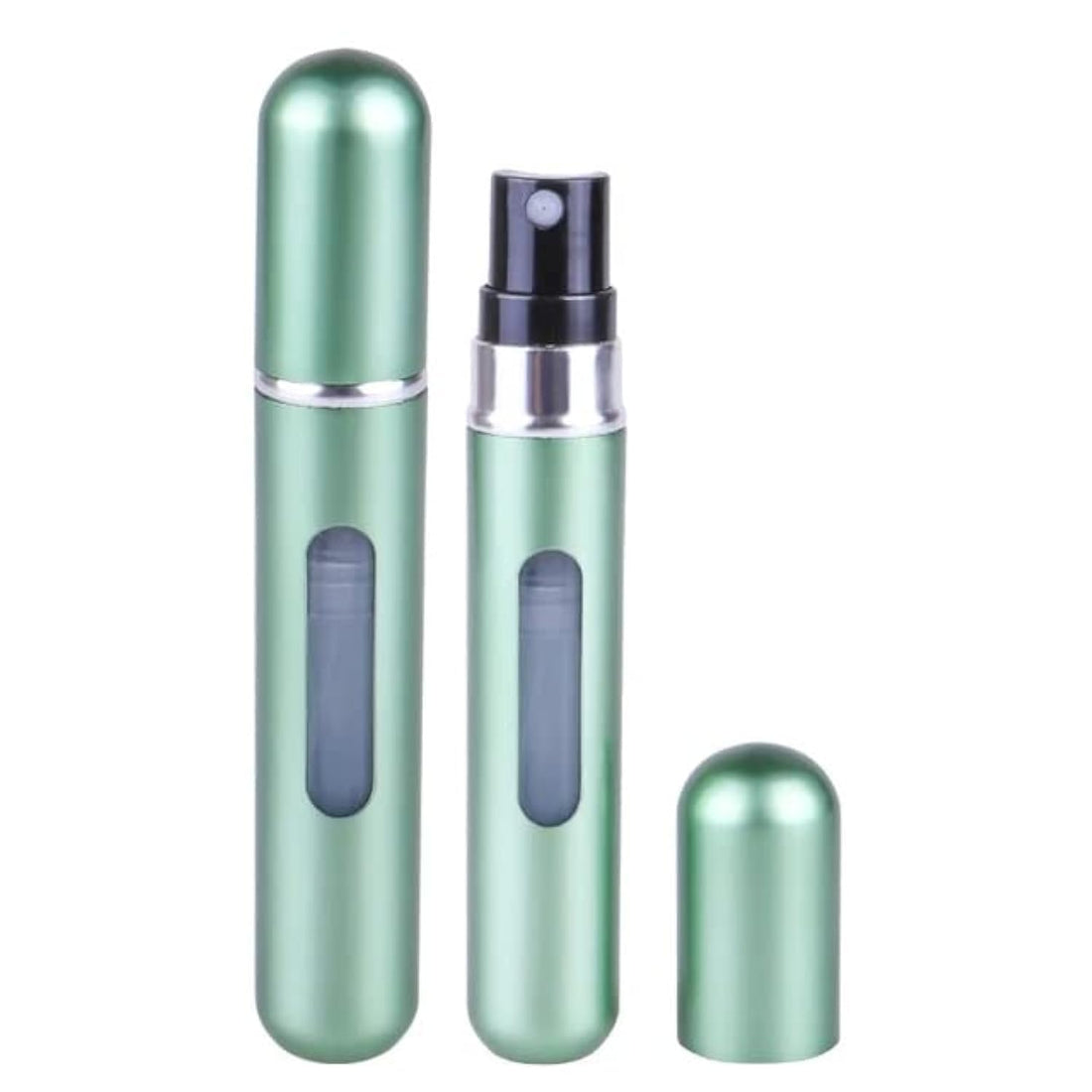 Mini Refillable Portable Fragrance Mist Bottle, Perfume Pump Can, Perfume Spray Bottle, Refillable Fragrance Spray, Refillable Perfume Spray for Travel (8ml, 1 Pack) (Green)