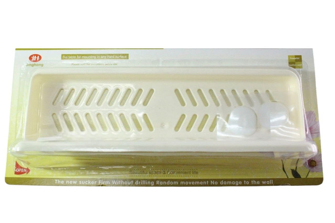 Shower Shelves, Large Capacity Adhesive Shower Shelf, No Drilling Adhesive Bathroom Shelf with Drain Holes,Wall Mount Organizer for Bathroom Storage
