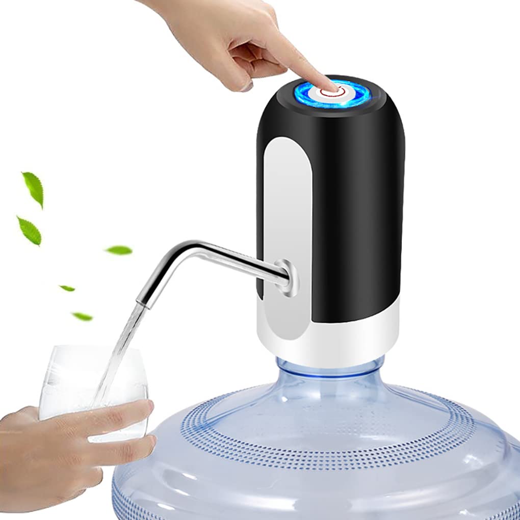 Electric water bottle pump, usb charging automatic drinking water dispenser, 30 days battery life, portable water bottle switch for universal 2-5 gallon bottle, for home, office, travel, camping
