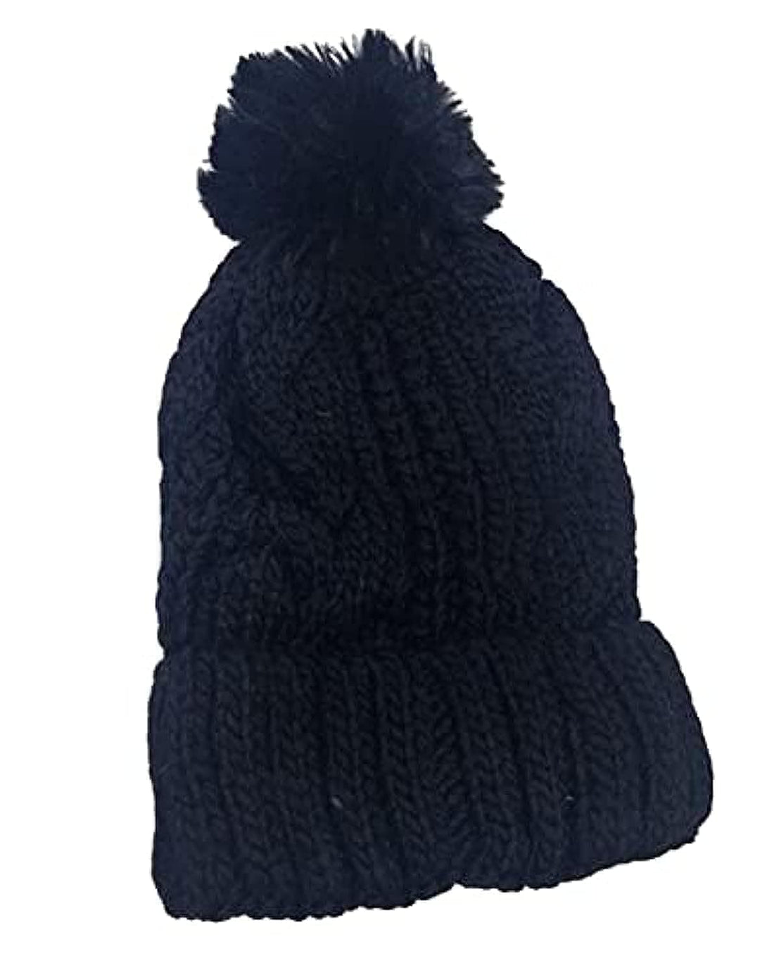 winter women wool padded ice cap beanie