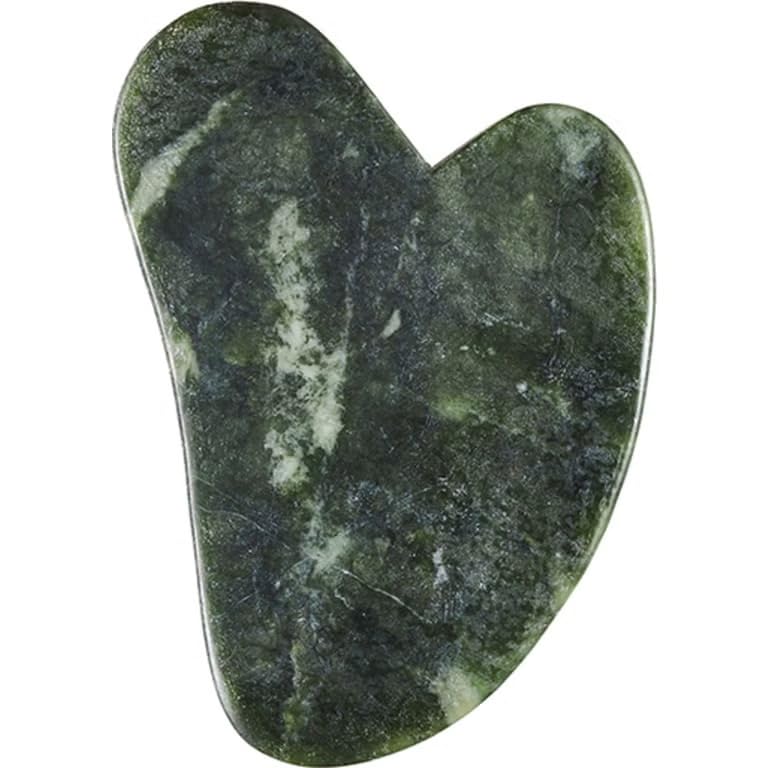 MOHRA Jade Gua Sha Stone, Green, Facial Massage Tool, Heart Shape-Mo-6