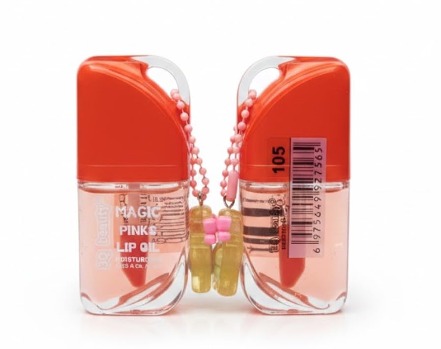 MAGIC PINKS LIP OIL Gloss, Clear Lip Glow Oil Transparent Lip Gloss, Shimmer Lip Balm for Lip Care, Non-Sticky Lip Tint-7.5ML (N105)