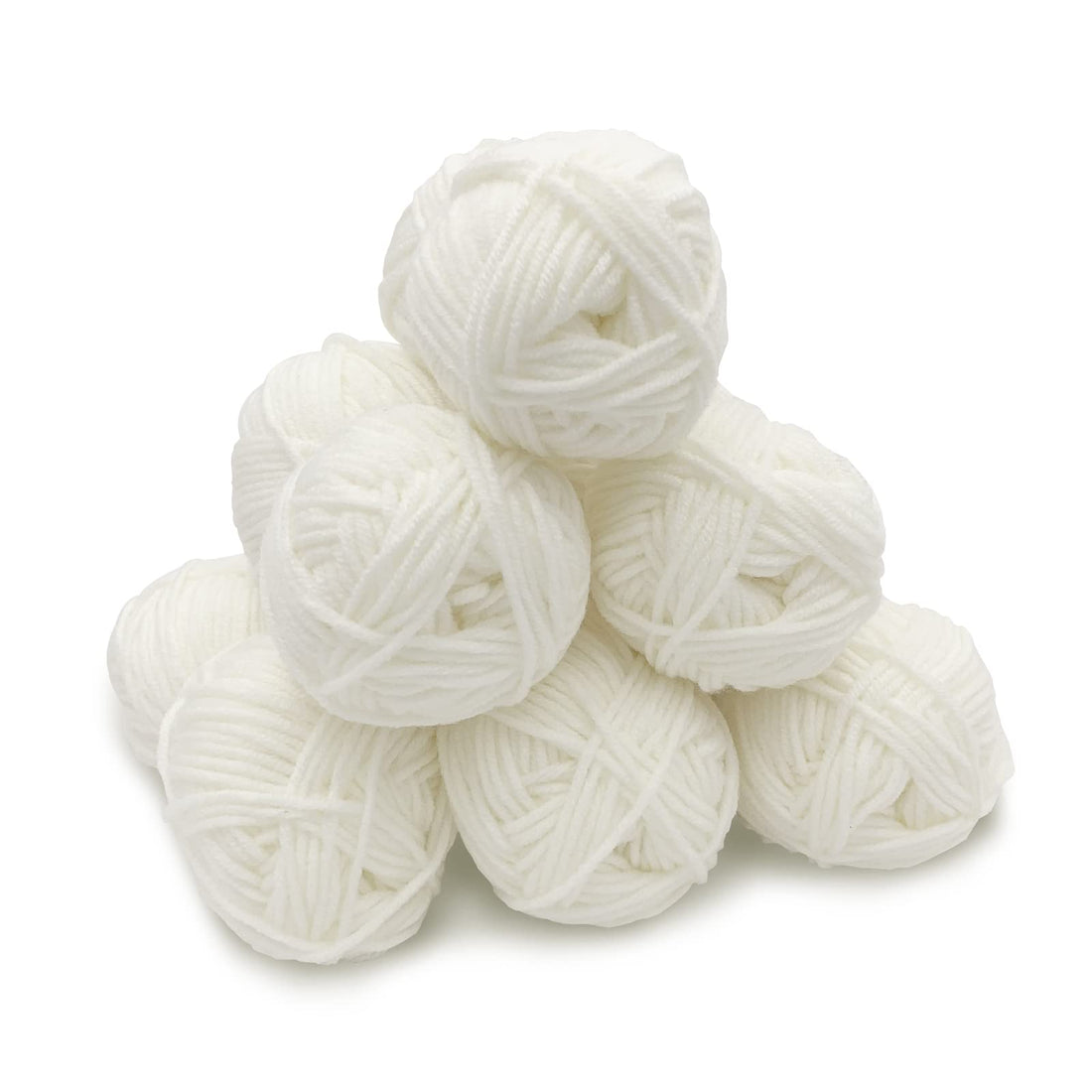 Renyiz Yarn for Crochet Acrylic White Wool for Knitting 6 x 25g