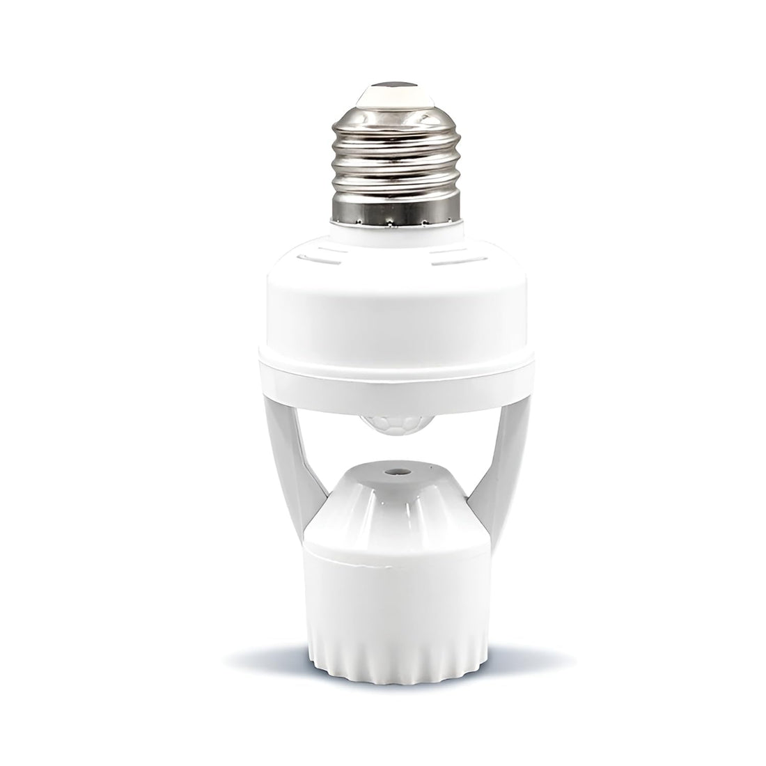 Smart Bulb Socket E27 360° Motion Sensor – Auto Infrared Light Adapter with Adjustable Timer, Ideal for Hallway, Garage, Basement, Stairs