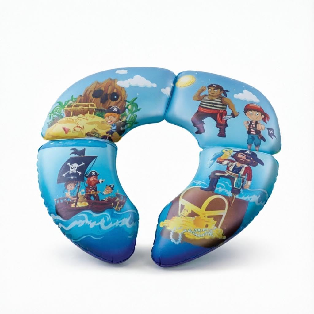 Potty Training Seat - Portable Foldable Baby Toilet Seat with Comfortable Padded Cushion for Toddlers 6 Months Plus Fits Standard Western Toilets