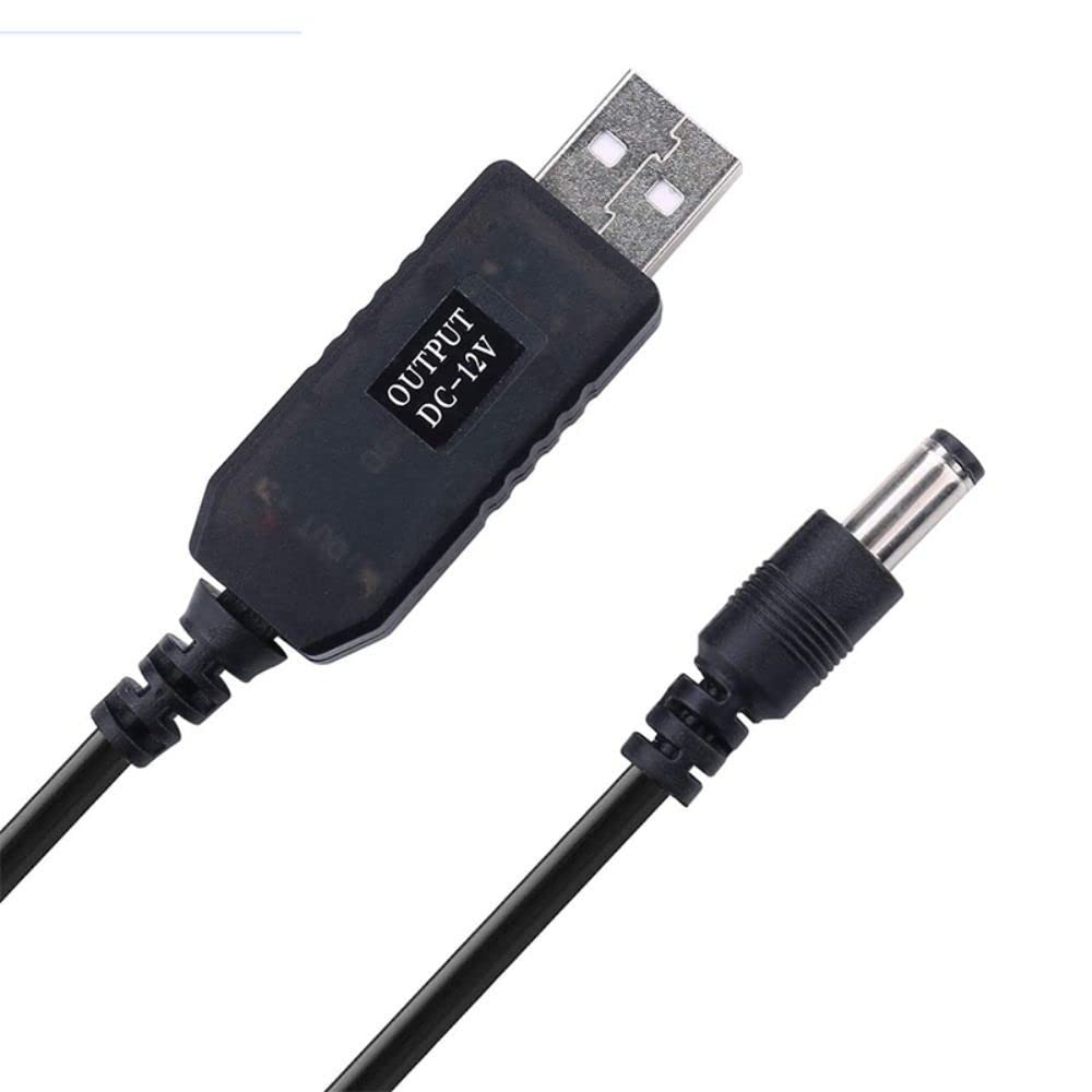 gofidin 3pcs USB Cable 2.1x5.5mm Step-up Cord DC 5V to 12V for WiFi Router Modem Fan Speaker WiFi to Powerbank Converter