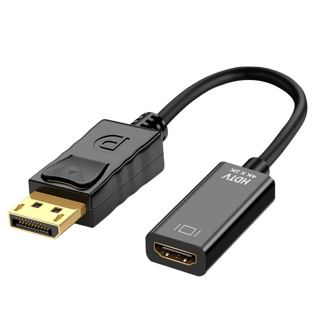Mepsies DisplayPort to HDMI 4K Adapter, Unidirectional DP 1.2 Male to HDMI 1.4 Female Adapter, Compatible with PC TV Monitor Projector Laptop and Other