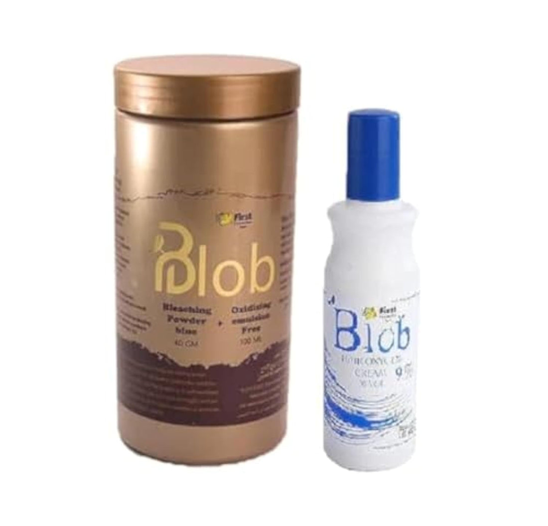 Blob Hair Bleaching Powder Blue 40 gm + Oxygen Cream Free 100ml