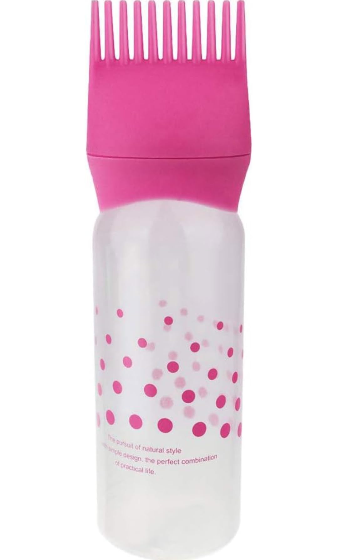 MOHAT - Root Comb Applicator Bottle - 6 Ounce Applicator Bottle for Hair Dye and Hair Oil Applicator with Graduated Scale - for Salon and Home usage (one piece coloured red)