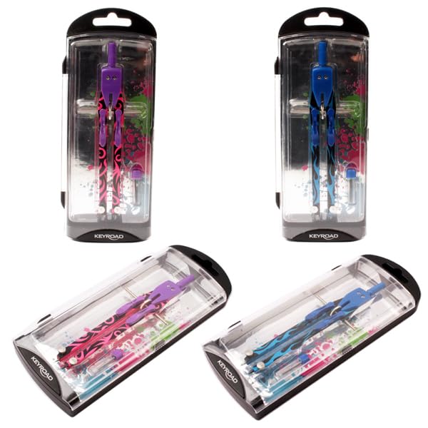 Keyroad Metal Compass Assorted Colors Model KR971828