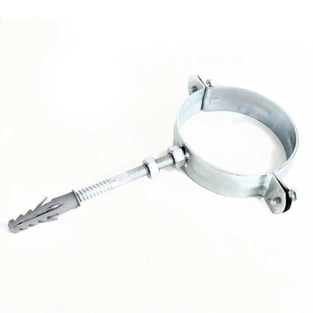 Fisher Nickel Plated Pipe Clamp, 6-inch Size, Silver