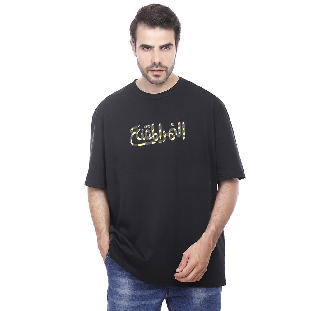 Coup 1000727 Tiger Mask Printed T-Shirt for Men, Medium, Black