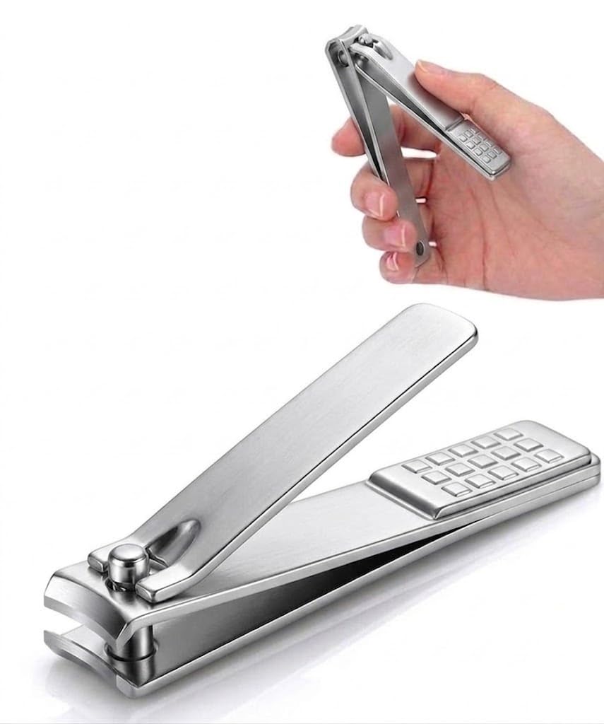 Nail Clippers Set,Sturdy Stainless Steel Toenail and Fingernail Clipper Cutters with Sharp Curved Blades,Nail Clippers for Men Women-silver -1pc