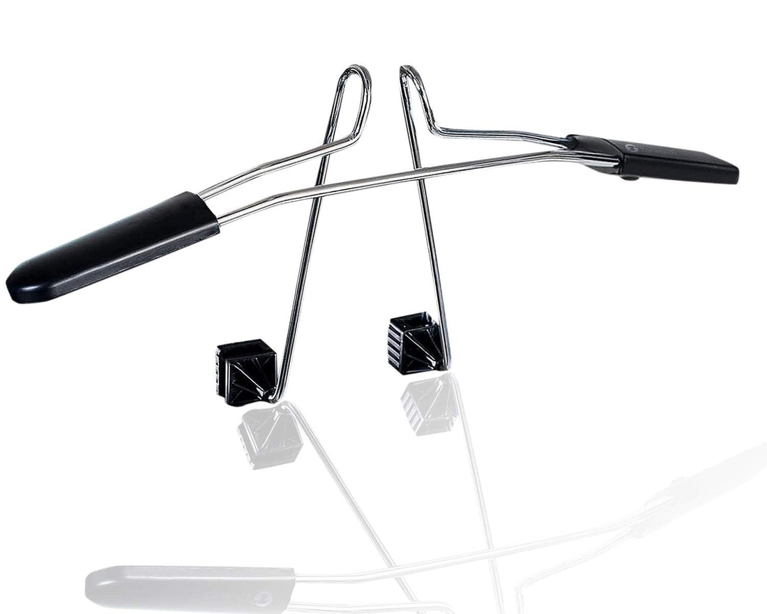 ZONETECH Zone Tech Chrome Headrest Car Hanger – Premium Quality Clothes Holder Travel Vehicle Jacket Suit Coat Hanger with Headrest Restraint Rods