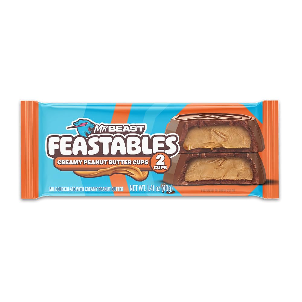 Feastables MrBeast Peanut Butter Cups 40G, 2 Count