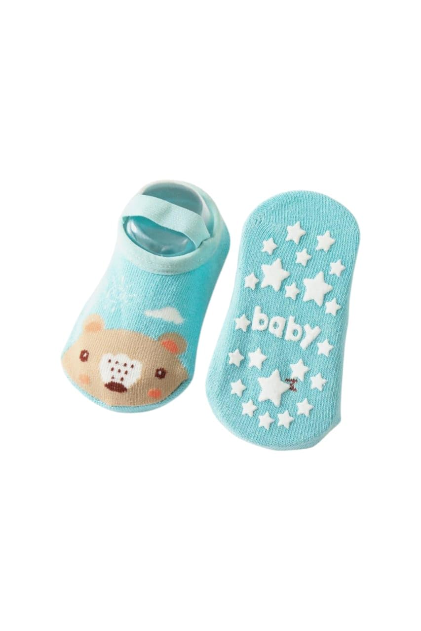 Cotton baby socks, anti-slip socks for infants, for boys' and girls' socks size 0 to 12 months.