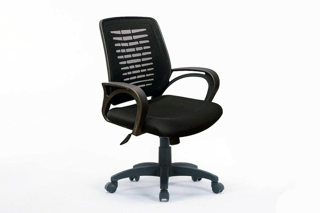 V 1043 b - office desk chair with plastic base - black