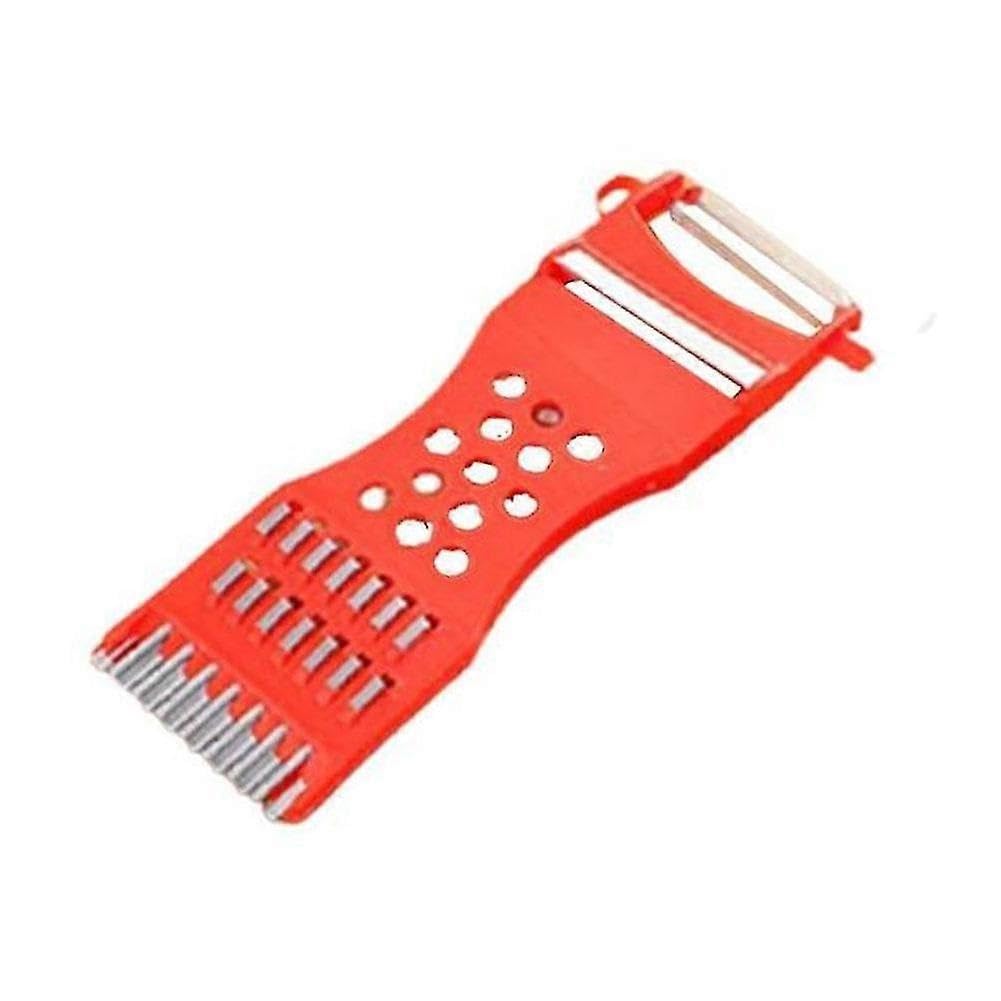 Next store 5 in 1 Multi Grater – Vegetable & Potato Peeler Grater, Peeler with High Quality Sharp Blades – Ergonomic Design & Easy to Clean (Red)