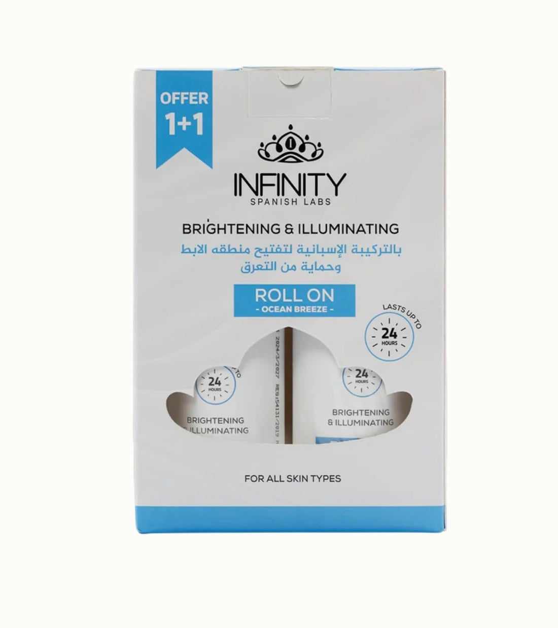 Infinity Ocean Breeze Whitening Roll On Deodorant 1+1