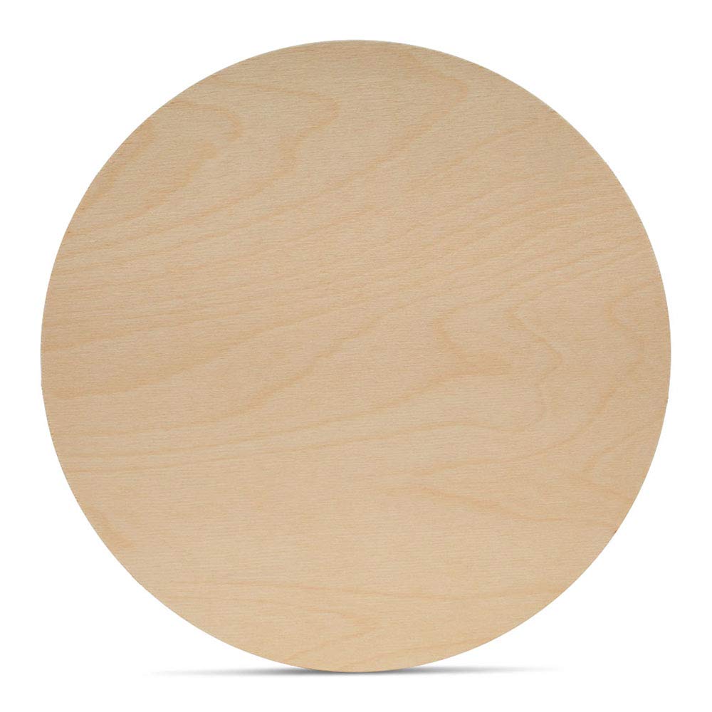 Woodpeckers Wood Circles 17 inch, 1/8 Inch Thick, Birch Plywood Discs, Pack of 1 Unfinished Wood Circles for Crafts, Wood Rounds