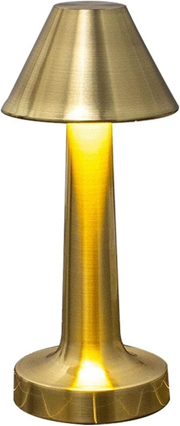 LWVAX Dimmable Desk Lights USB Rechargeable Portable Cordless LED Bar Table Lamp 3-Levels Brightness Room Decor Table Lamp,Bedside Lamp,Night Light for Kids Nursery,Dining Room Lamp (Gold)