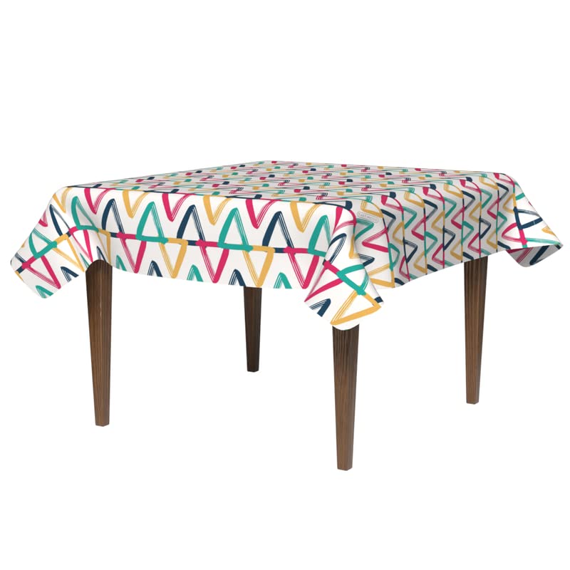 ART MOOD HOME Waterproof Polyester Fabric Confetti tablecloth waterproof Multi color 140x140 CM CM