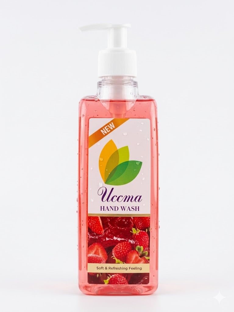 uccma Hand Wash Designed to Effectively Cleanse and Disinfect Your Hands with Fresh Scent and Sensation 500ml (Strawberry)