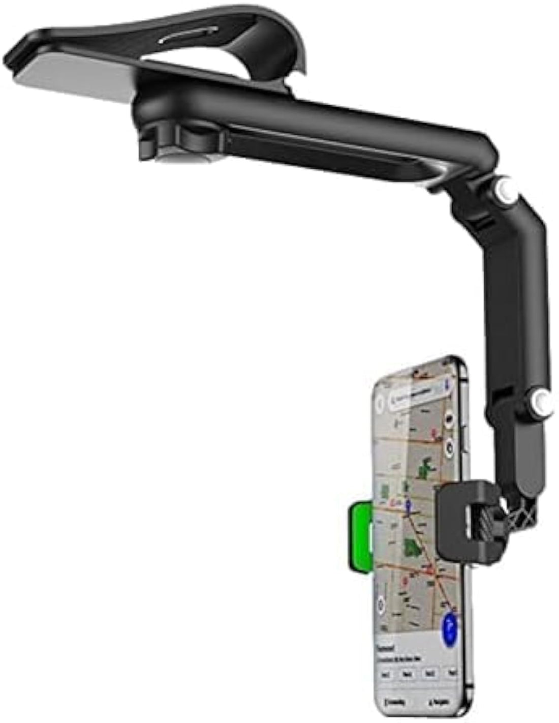 Generic Sun Visor Phone Cradle Mount Clip for Car, 360 Rotation, Foldable & Adjustable, Anti-Slip, Collapsible Sliding Handsfree Holder Arm for Smartphones