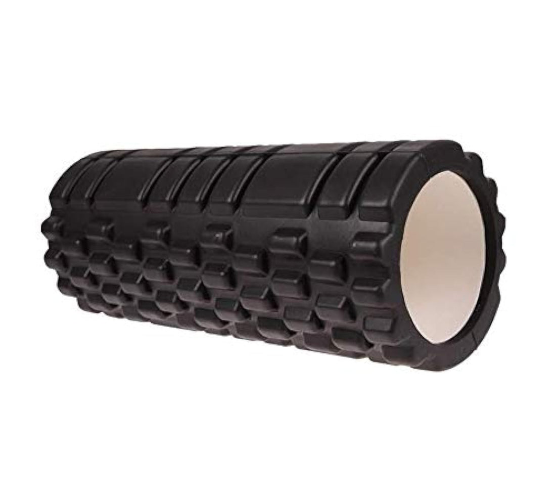 Foam Yoga Roller black EVA Point Yoga Massage Fitness Home Gym Pilates Physio Back Exercise