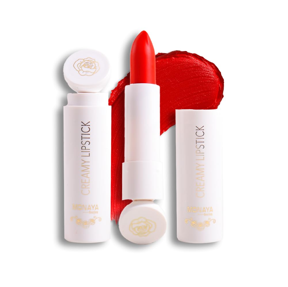 Monaya L011 Creamy Lipstick - Hydrating, Smooth Finish, Full Coverage, Long-lasting Color (L312#)
