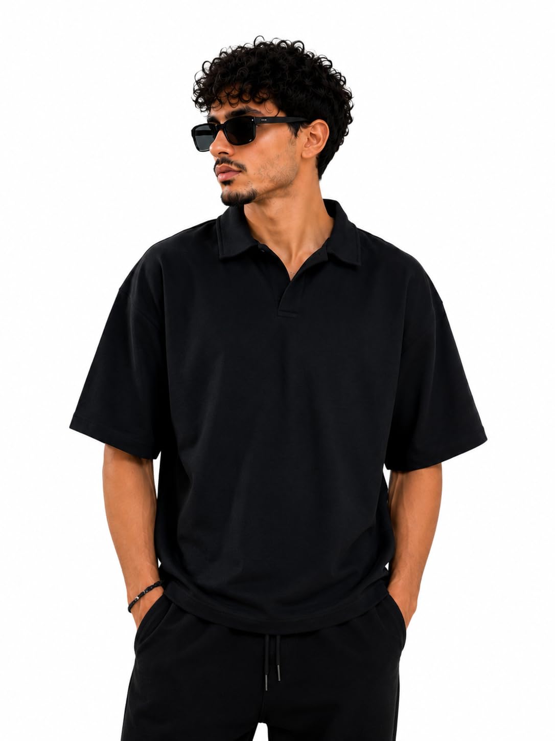 Boxy Fit Polo Shirt - Cotton Comfortable Loose Fit Fashion Short Sleeve Casual Outdoor Summer Polo Shirt for Men and Women