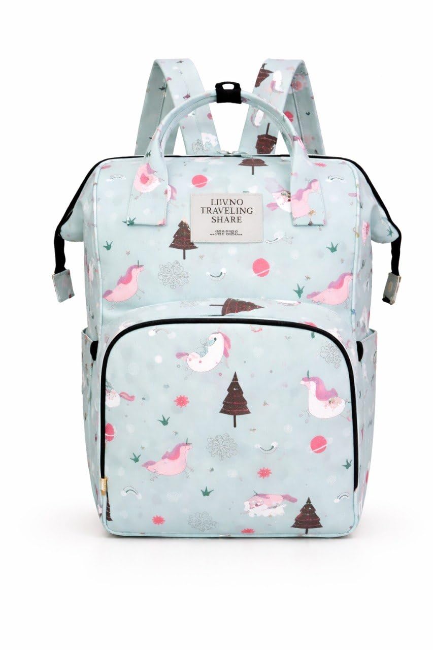 Mommy Backpack for Baby Essentials, Colorful Circles Pattern, Aluminum Foil Insulation Lining, Large Capacity with Organizer Pockets
