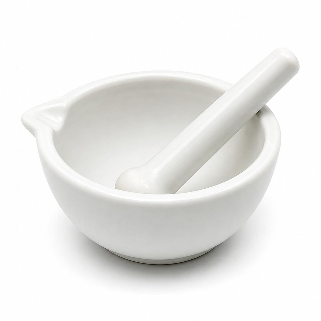 12cm White Ceramic Mortar and Pestle for Laboratories and Laboratories – Mortar and Pestle 12cm