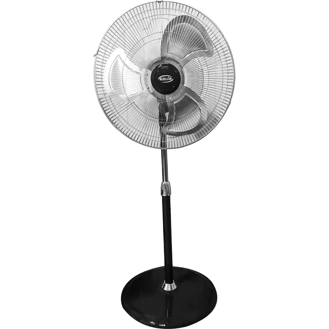 Smile Stand Fan 20 Inch, 3 Speeds, Black, SML-20S