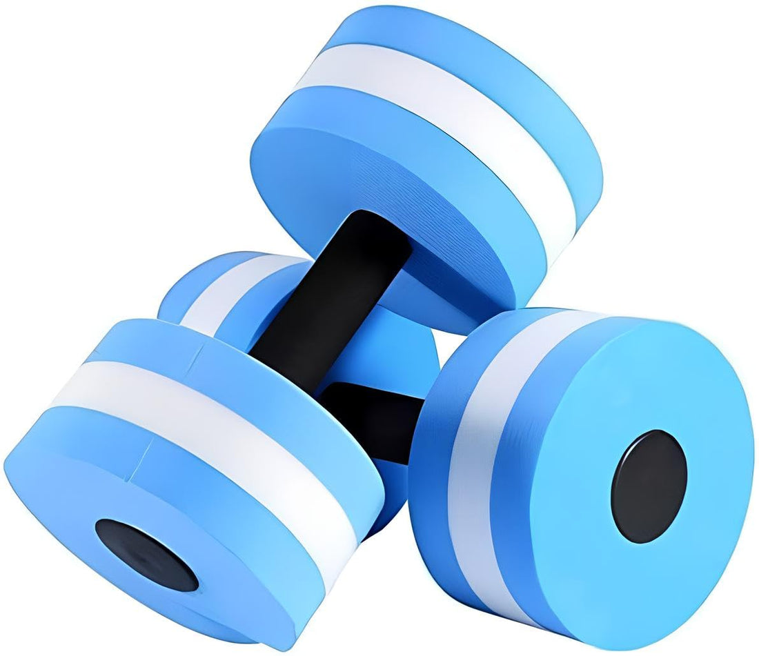 Foam Aqua Dumbbells set of 2 - Lightweight Water Weights for Aquatic Exercise, Pool Therapy, and Water Aerobics.