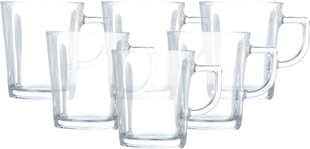 Blink Max KTZB68 Glass Mug 6-Pieces Set, 260 ml Capacity