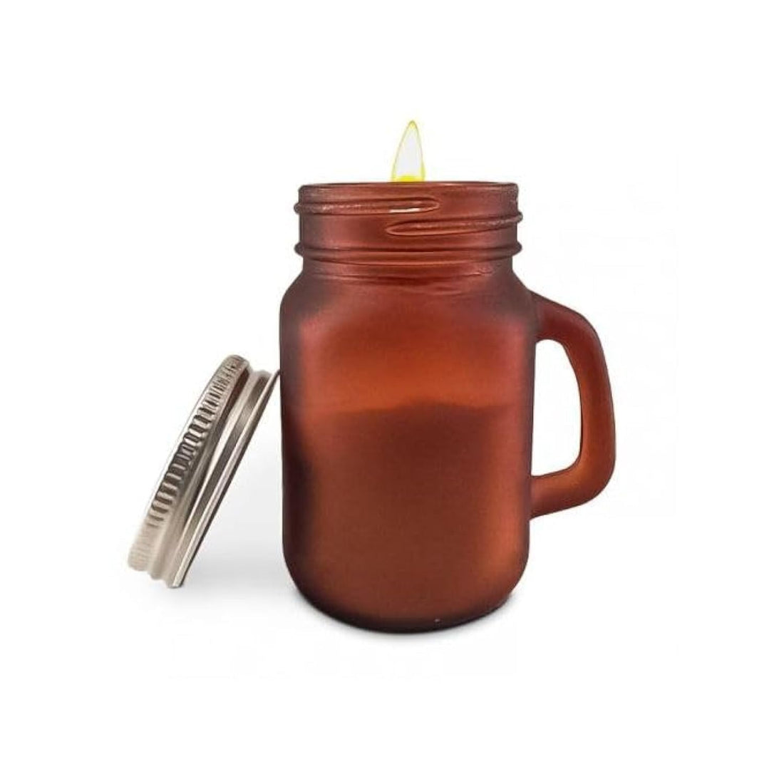 Scented Candle Jar for Home Decor 8cm - 150g (Brown)