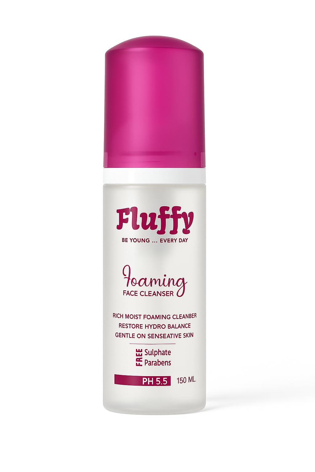 Fluffy Foaming Face Wash Gentle Deep Cleansing for All Skin Types Including Sensitive Skin, 150 ml